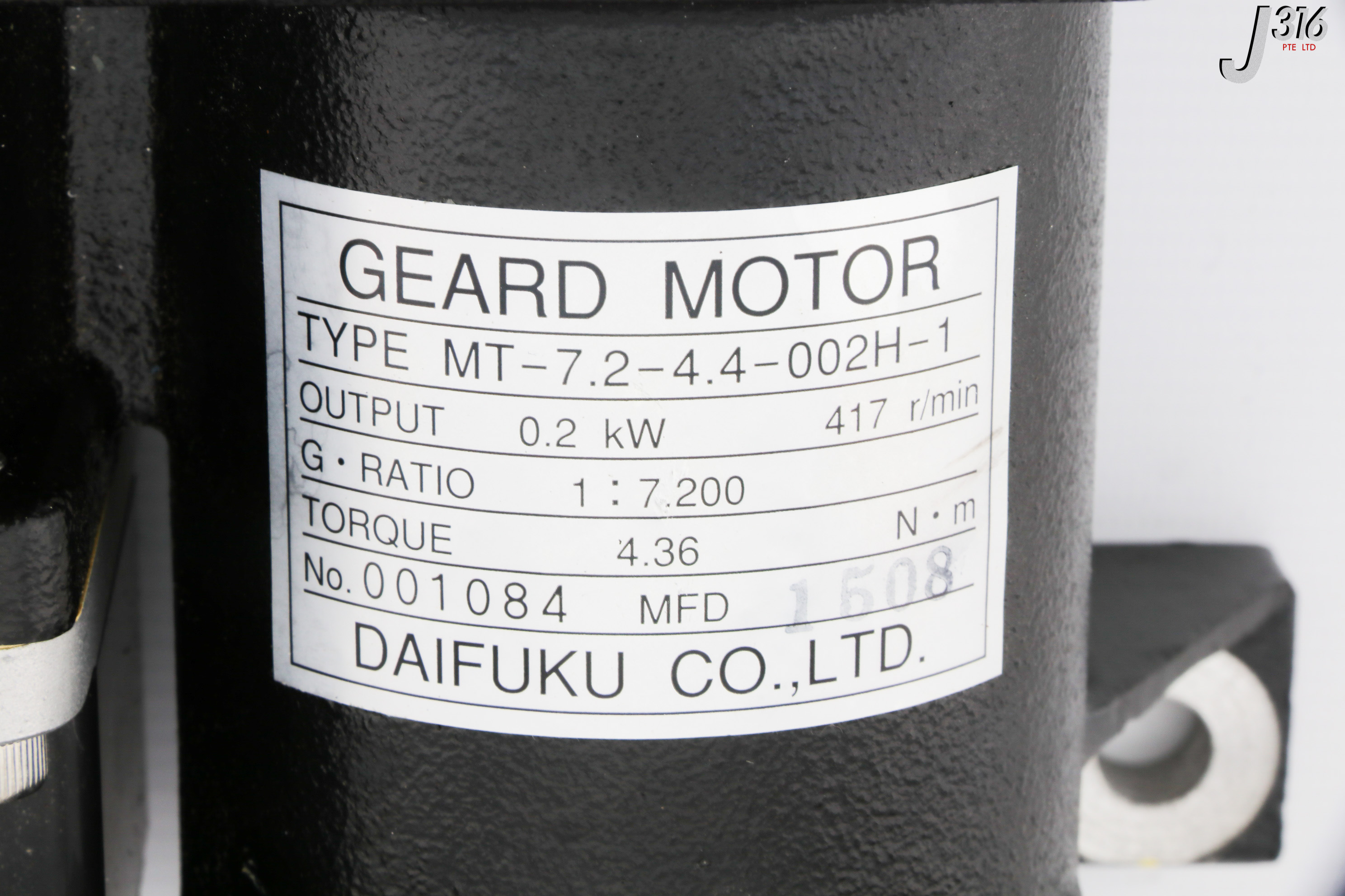 29201 SANYO DENKI AC SERVO MTR W/ DAIFUKU MT-7.2-4.4-002H-1